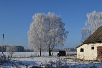 house in the snow