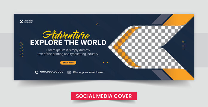 Travel holiday vacation social media cover design