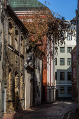 Riga street on a sunny day