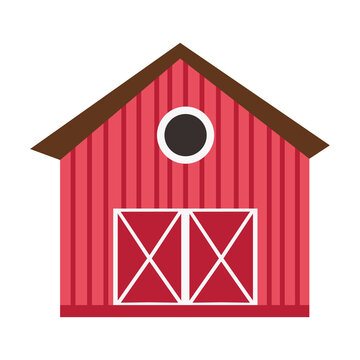 recommend clip art: Illustration with a barn for grain and hay. Cartoon style illustration