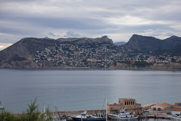 Fototapeta na wymiar view of Calp, Alicante, Spain