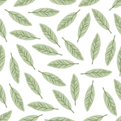 Naadloze patroon met aquarelbladeren Naadloze patroon met aquarelbladeren
