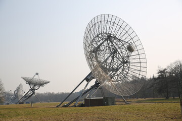 radio telescope at sunset Hooghalen