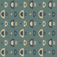 Rounded abstract seamless pattern - accent for any surfaces.