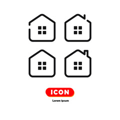 House icon vector isolated on white background.