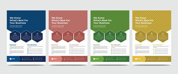 Colorful Corporate Modern Creative Business Flyer and Poster Template. Editable Leaflet Design