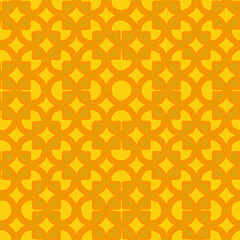 Full seamless ethnic orange geometric texture pattern for decor and textile fabric printing. Multipurpose circle model design for fashion and home design.