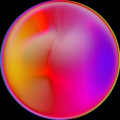 Chromatic colorful aberration and ball deformed sexy woman buttocks. Abstract illustration from 3D rendering.