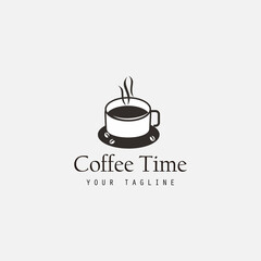 coffee time illustration logo design