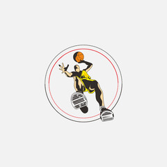 dunk style basketball illustration design