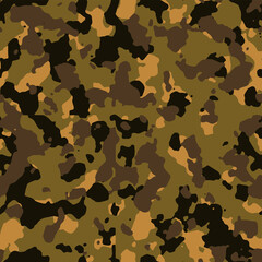 Fototapeta premium Full seamless camouflage texture skin pattern vector for military textile. Usable for Jacket Pants Shirt and Shorts. Dirty army camo masking design for hunting fabric print and wallpaper.