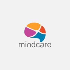 Fototapeta na wymiar mind care illustration logo design