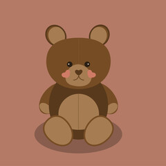kids brown teddy bear soft toy