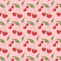 pink red bright cherry pattern background