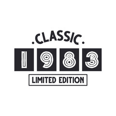 Born in 1983 Vintage Retro Birthday, Classic 1983 Limited Edition