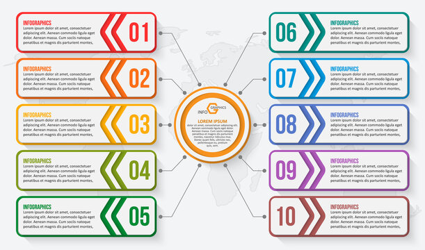 Abstract 3D Paper Infographics. Business template .Vector illustration