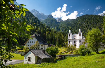 Pilgrimage church Maria Kirchental in St. Martin bei Lofer in the beautiful Salzburg region, Austria, Europe