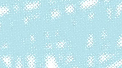 Light baby blue dotted retro pop art background in comic book style. Funny superhero backdrop mockup, vector illustration eps10