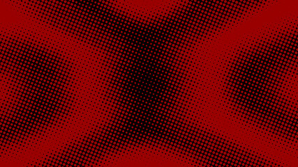 Dark crimson red dotted retro pop art background in comic book style. Funny superhero backdrop mockup, vector illustration eps10
