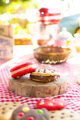 cookies candy  sweet food snack sugar gourmet cookies nutella chocolate  milk cream  chocolate  milk cream background for instagram