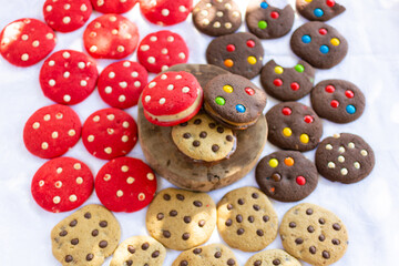 cookies candy  sweet food snack sugar gourmet cookies nutella chocolate  milk cream  chocolate  milk cream background for instagram