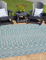 Modern outdoor area rug carpet.