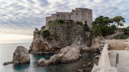Fototapeta na wymiar lovrijenac castle view in Dubrovnik, Croatia