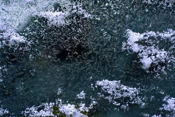 frost patterns on car glass