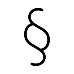 Paragraph punctuation mark, hand drawn symbol, typography vector illustration