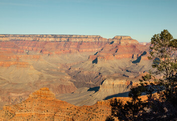 Fototapeta na wymiar A view on red rocks in Grand Canyon, Arizona