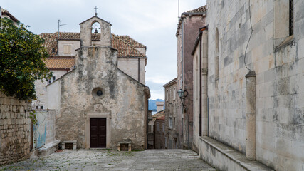 view of the old town of Korcula in Croatia