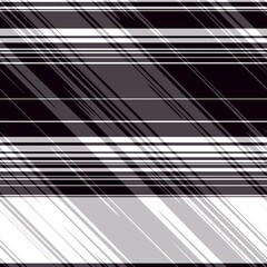 Black and white abstract stripes seamless pattern background