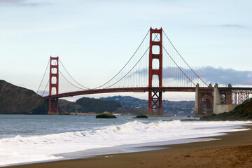Fototapeta na wymiar View on Golden Gate Bridge in San Francisco