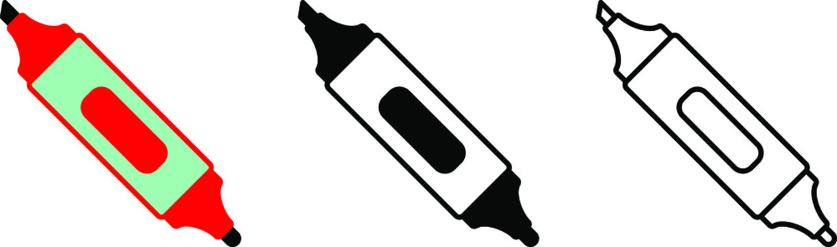 set of marker nip icon, vector illustration