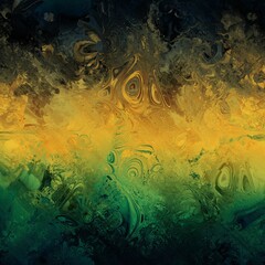 Fototapeta na wymiar Abstract yellow green black gradient paint splatter texture background seamless