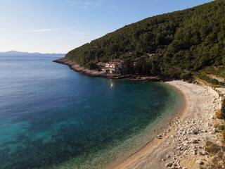 Fototapeta premium Pupnatska Luka Beach view in Korcula Island, Croatia