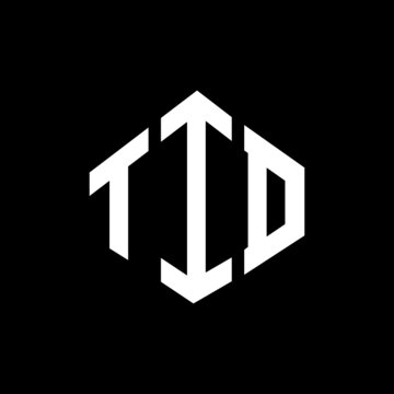 TID letter logo design with polygon shape. TID polygon and cube shape logo design. TID hexagon vector logo template white and black colors. TID monogram, business and real estate logo.