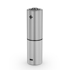 AA battery mockup for your design. 3d render.