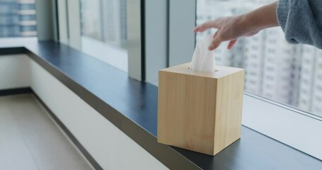 Take tissue from the box