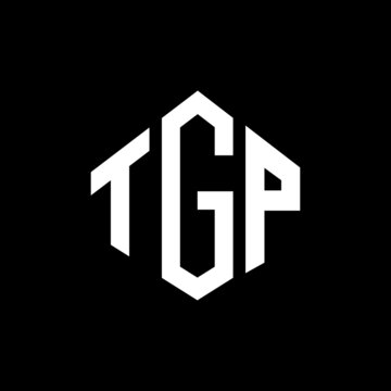 TGP letter logo design with polygon shape. TGP polygon and cube shape logo design. TGP hexagon vector logo template white and black colors. TGP monogram, business and real estate logo.