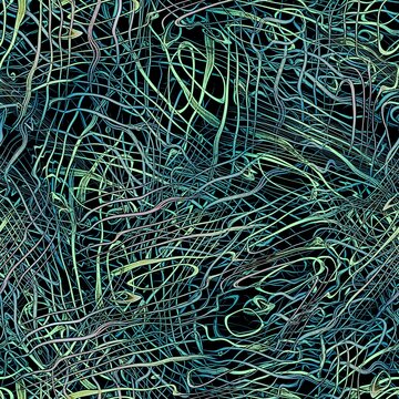 Abstract overlapping squiggly lines seamless background texture