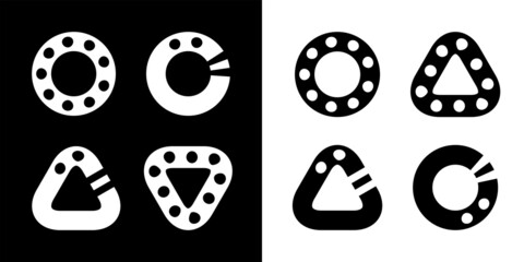 Abstract circle and triangle elements for design.