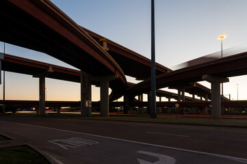 Fototapeta na wymiar Road bridges and interchanges in Texas
