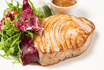tuna steak with fresh salad