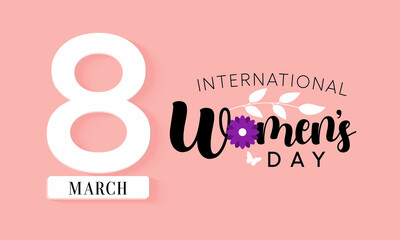 International Women's Day is celebrated on March 8th annually around the world. It is a focal point in the movement for women's rights. Vector illustration design.