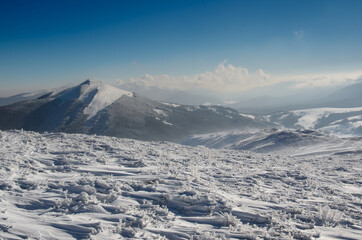 Winter in the Bieszczady National Park.