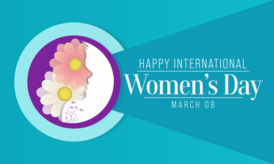 International Women's Day is celebrated on March 8th annually around the world. It is a focal point in the movement for women's rights. Vector illustration design.