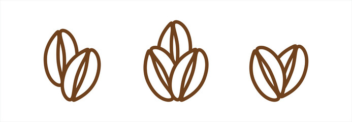 Coffee bean icon, vector illustration.