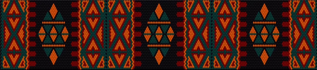 Wall murals Boho Style  Folk ornament, national pattern, ethnic embroidery, ornamental texture, traditional geometric motives of the tribes of the African continent.