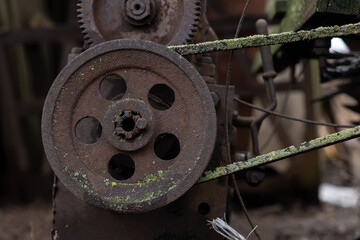 rusty iron gears from the motor